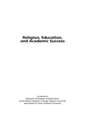 cover image of Religion, Education and Academic Success